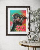 Peggy Pug - Fine Art Giclee print 30x40 cm