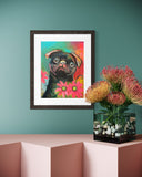 Peggy Pug - Fine Art Giclee print 30x40 cm