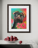 Peggy Pug - Fine Art Giclee print 30x40 cm