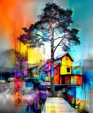 Harbor of light - giclee print - 40x50 cm