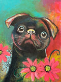 Peggy Pug - Fine Art Giclee print 30x40 cm