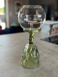 Olive Glow – unik lysestake i vintageglass