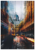 Urban street - Brushed Aluminum Print