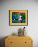 Kunsttrykk av praktærfugl - 40x50 cm