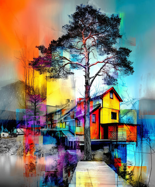 Harbor of light - giclee print - 40x50 cm