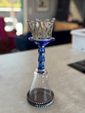 Midnight Queen – unik lysestake i vintageglass