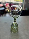 Olive Glow – unik lysestake i vintageglass