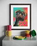 Peggy Pug - Fine Art Giclee print 30x40 cm
