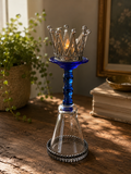 Midnight Queen – unik lysestake i vintageglass