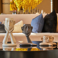 Abstract figure decoration Resin flower pot modern Vase Home Ornaments TV cabinet porch living room Sculpture Crafts furnishings