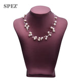 Natural Freshwater Pearl Necklace For Women  Baroque Pearl Layered Choker Fashion Gold Plated Jewelry Accessories Clasp 2021
