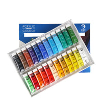 Water-resistant 24 Colors 15ML Tube Acrylic Paint set color Nail glass Art Painting paint for fabric Drawing Tools For Kids DIY