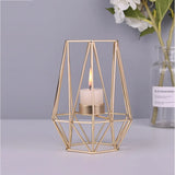 Nordic Style Wrought Iron Geometric Candle Holders Home Decorate Metal Crafts candlestick candelabros de velas Holder mesa