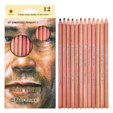 12Pcs Wood Pastel Pencil Set Basis Skin Pastel Color Pencil for Artist Drawing School Office Lapices De Colores Pencils Supplies