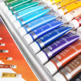 Water-resistant 24 Colors 15ML Tube Acrylic Paint set color Nail glass Art Painting paint for fabric Drawing Tools For Kids DIY