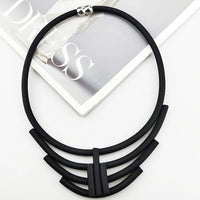 UKEBAY New Choker Necklaces Women Handmade Rubber Jewelry Elasticity Necklace For Party Fashion Sweater Chains Dress Accessories