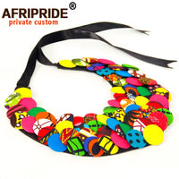 Women`s Neckless African Ankara Print  Fashion Traditional Chain Necklace Colorful Choker Necklace Girl Gift Jewelry A2128005