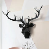 Resin 3d Big Deer Head Wall Decor for Home Satue Decoration Accessories Abstract Sculpture Modern Animal Head wall Decoration