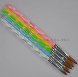 Hot Sale High Quality 5 Pcs Fashion Acrylic UV Gel Nail Art Builder Brush Pen Set Nail Art Brush