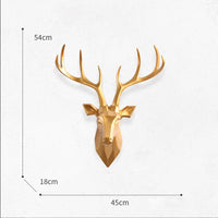 17*21 Inch Wall Hanging Decor,3D Deer Head Sculpture,Animal Stag Statue,Home Living Room Bedroom Wall Decoration Accessories