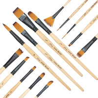 14 pcs Professional Paint Brushes Different Shape Nylon Hair Artist Painting Brush For Acrylic Oil Watercolor Art Supplies
