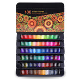 Brutfuner Multicolour 180 Color Professional Oil Color Pencils Wood Soft Watercolor Pencil For School Draw Sketch Art Supplies