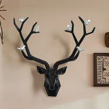 Resin 3d Big Deer Head Wall Decor for Home Satue Decoration Accessories Abstract Sculpture Modern Animal Head wall Decoration