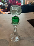 Emerald Glow – unik telysestake i vintageglass