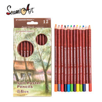 12Pcs Wood Pastel Pencil Set Basis Skin Pastel Color Pencil for Artist Drawing School Office Lapices De Colores Pencils Supplies