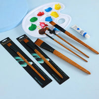 Wood Grain Professional Nylon Paint Brush Oil Watercolor Paint Brushes For Gouache Acrylic Oil Paintbrush Art Painting Supplies