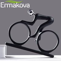 ERMAKOVA Modern Abstract Resin Bicycler Cyclist Statue Bicycle Rider Statue Bike Racer Rider Figurine Office Living Room Decor