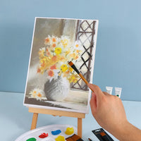 Wood Grain Professional Nylon Paint Brush Oil Watercolor Paint Brushes For Gouache Acrylic Oil Paintbrush Art Painting Supplies