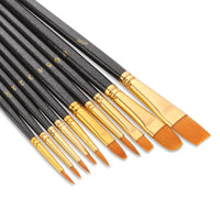 30pcs Paint Brushes Set Round Pointed Tip Paintbrushes Nylon Hair Artist Acrylic Paint Brushes for Acrylic Oil Watercolor Face