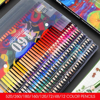 Andstal Brutfuner Colored Pencil 520/260/180/160/120/80/50/48/12 Watercolor Professional Drawing Pencils School Kid Art Supplies