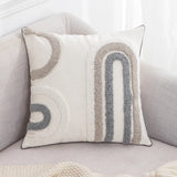 Moroccan Boho Loop Velvet Pillowcase Grey Beige Pillowslip Home Decoration Dimond Tufted for Sofa Bed Chair Cushion Cover